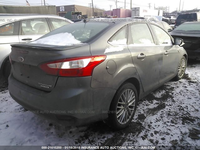 1FADP3J20EL439063 - 2014 FORD FOCUS TITANIUM GRAY photo 4