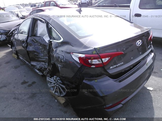 5NPE34AF2HH557661 - 2017 HYUNDAI SONATA SPORT/LIMITED BROWN photo 3