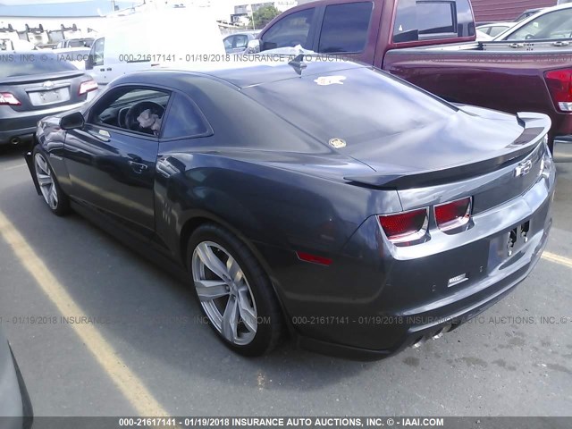 2G1FJ1EP9C9800401 - 2012 CHEVROLET CAMARO ZL1 BLACK photo 3