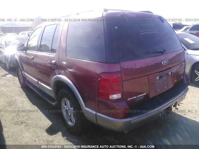 1FMDU74W52ZA85490 - 2002 FORD EXPLORER EDDIE BAUER RED photo 3