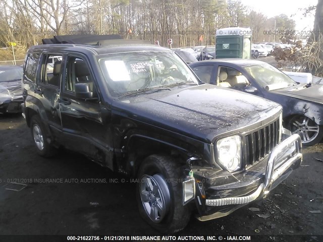 1C4PJMAK0CW104430 - 2012 JEEP LIBERTY SPORT BLACK photo 1