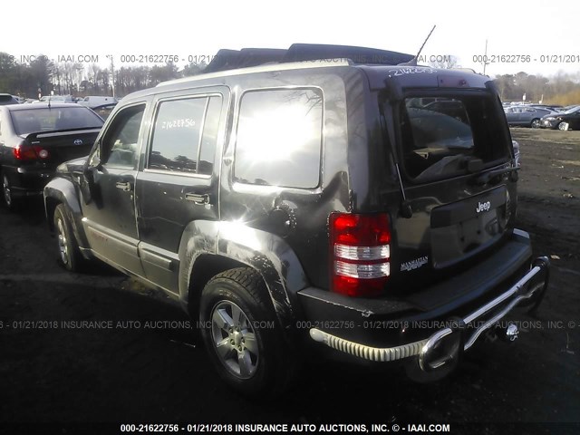 1C4PJMAK0CW104430 - 2012 JEEP LIBERTY SPORT BLACK photo 3