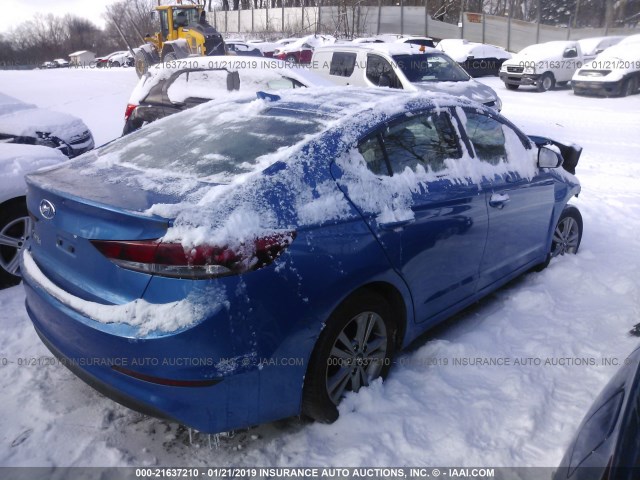 5NPD84LF8HH105692 - 2017 HYUNDAI ELANTRA SE/VALUE/LIMITED BLUE photo 4