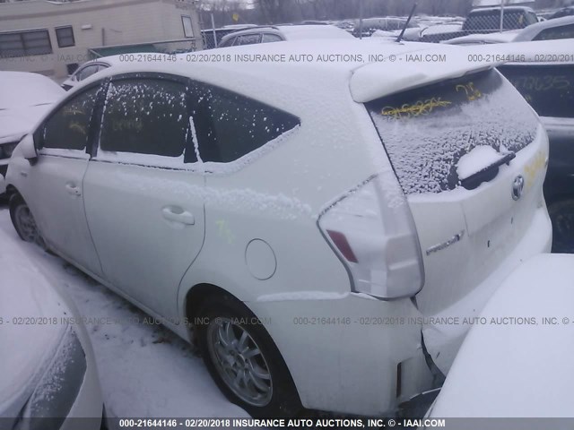 JTDZN3EU6C3183218 - 2012 TOYOTA PRIUS V WHITE photo 3