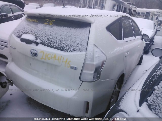 JTDZN3EU6C3183218 - 2012 TOYOTA PRIUS V WHITE photo 4