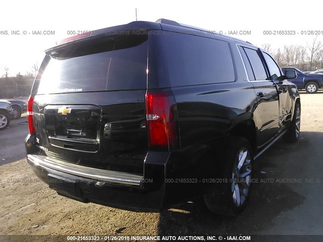 1GNSKKKC7FR100369 - 2015 CHEVROLET SUBURBAN K1500 LTZ BLACK photo 4