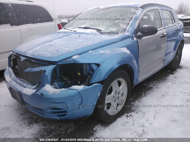 1B3HB48B08D548564 - 2008 DODGE CALIBER SXT BLUE photo 2