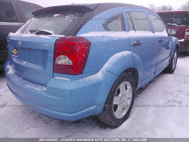 1B3HB48B08D548564 - 2008 DODGE CALIBER SXT BLUE photo 4