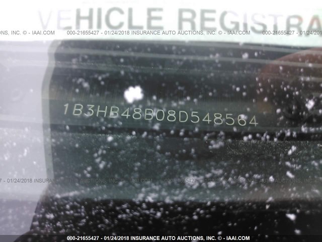 1B3HB48B08D548564 - 2008 DODGE CALIBER SXT BLUE photo 9