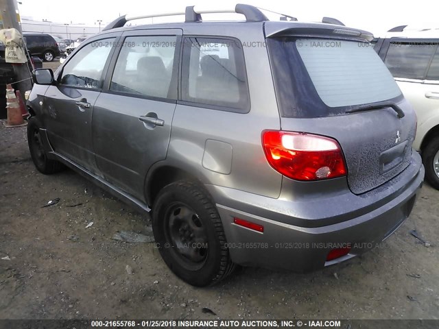 JA4LZ31F65U047910 - 2005 MITSUBISHI OUTLANDER LS GRAY photo 3