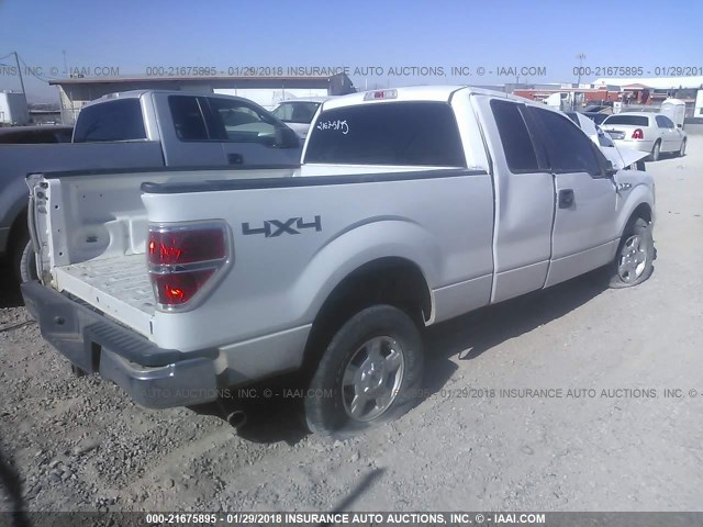 1FTFX1EF9BFD12763 - 2011 FORD F150 SUPER CAB WHITE photo 4