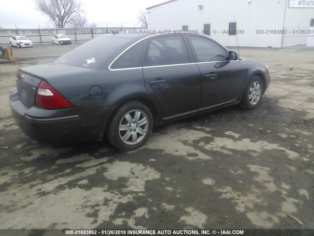 1FAHP24147G137091 - 2007 FORD FIVE HUNDRED SEL GRAY photo 4