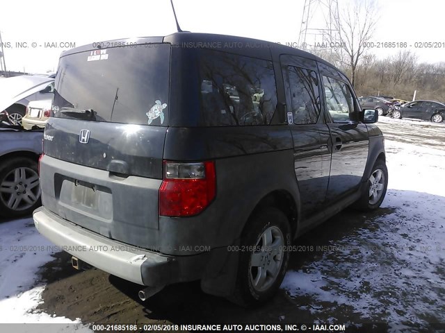 5J6YH28645L002530 - 2005 HONDA ELEMENT EX BLACK photo 4