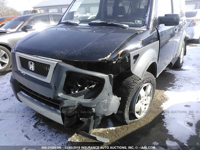 5J6YH28645L002530 - 2005 HONDA ELEMENT EX BLACK photo 6