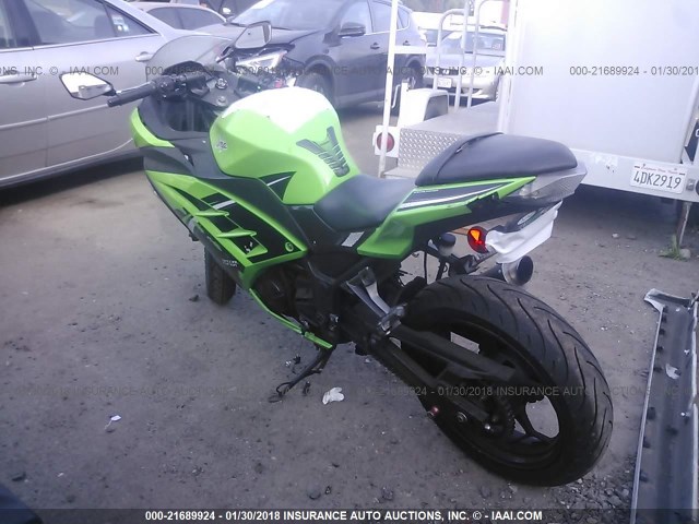 JKAEX8B14EDA07407 - 2014 KAWASAKI EX300 B GREEN photo 3