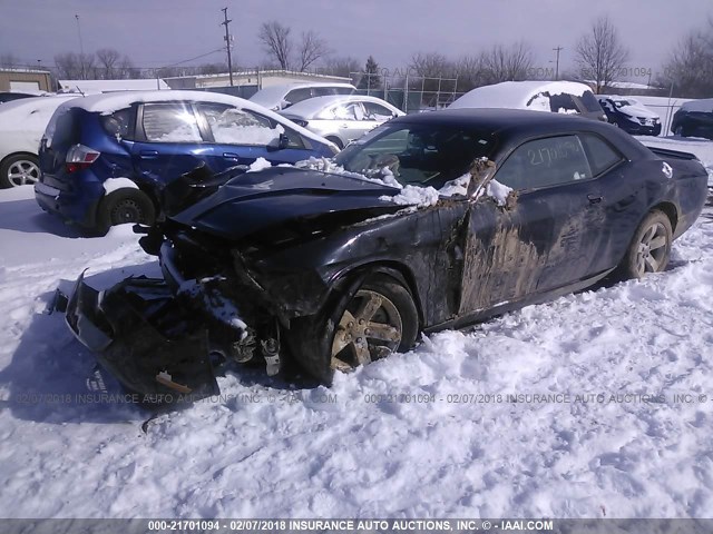 2C3CDYAG3DH692482 - 2013 DODGE CHALLENGER SXT BLACK photo 2