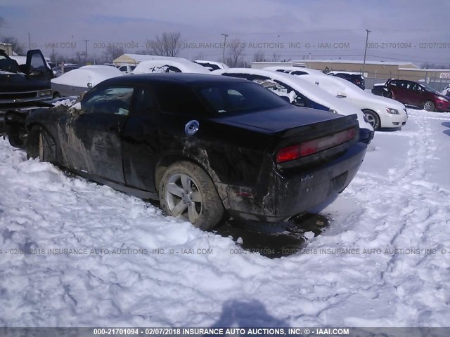 2C3CDYAG3DH692482 - 2013 DODGE CHALLENGER SXT BLACK photo 3