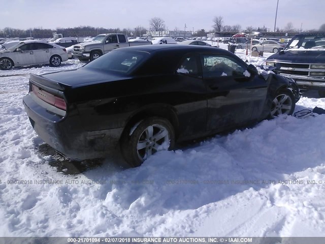 2C3CDYAG3DH692482 - 2013 DODGE CHALLENGER SXT BLACK photo 4