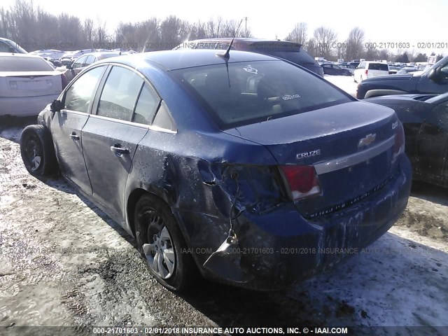 1G1PC5SH4C7327382 - 2012 CHEVROLET CRUZE LS BLUE photo 3