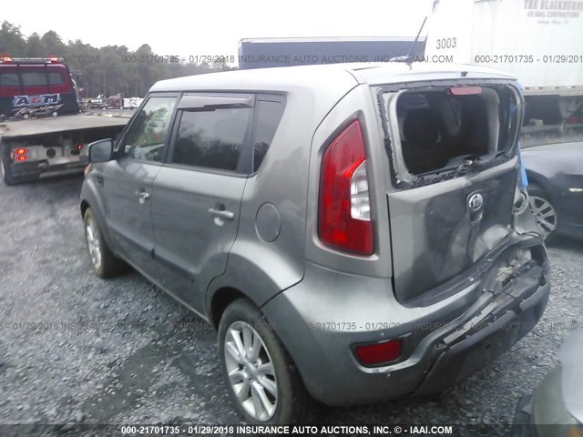 KNDJT2A67D7518534 - 2013 KIA SOUL +/!/SPORT GRAY photo 3