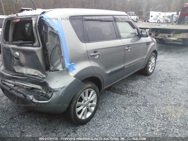 KNDJT2A67D7518534 - 2013 KIA SOUL +/!/SPORT GRAY photo 4