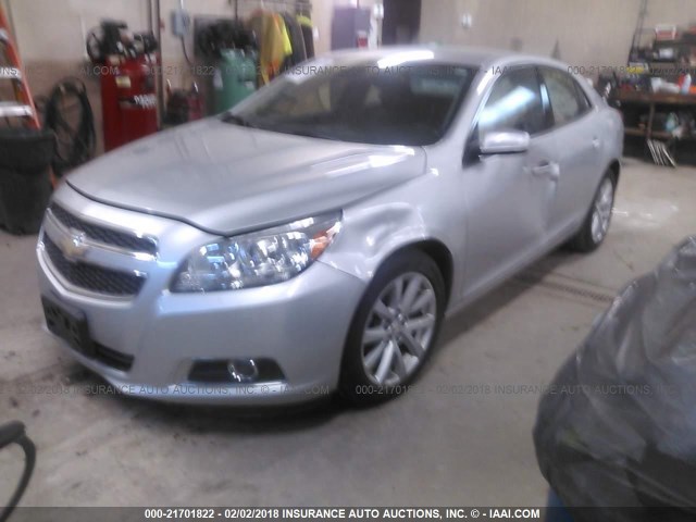 1G11E5SA5DF155597 - 2013 CHEVROLET MALIBU 2LT SILVER photo 2