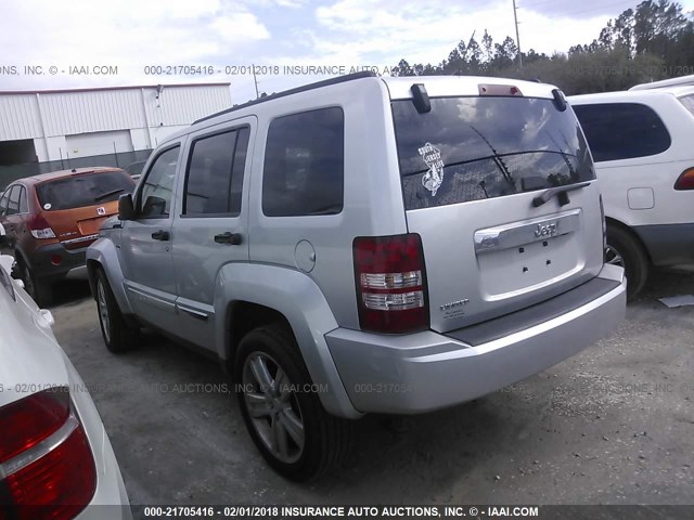 1C4PJLFK6CW166143 - 2012 JEEP LIBERTY JET SILVER photo 3