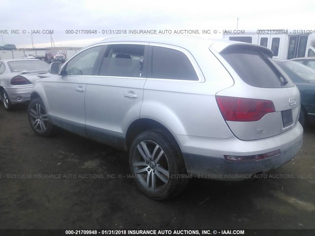 WA1BY74L68D018967 - 2008 AUDI Q7 3.6 QUATTRO PREMIUM SILVER photo 3