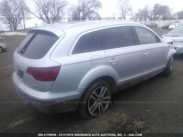 WA1BY74L68D018967 - 2008 AUDI Q7 3.6 QUATTRO PREMIUM SILVER photo 4