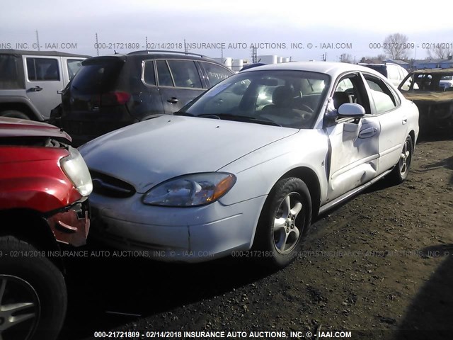 1FAFP55201A252880 - 2001 FORD TAURUS SES WHITE photo 2