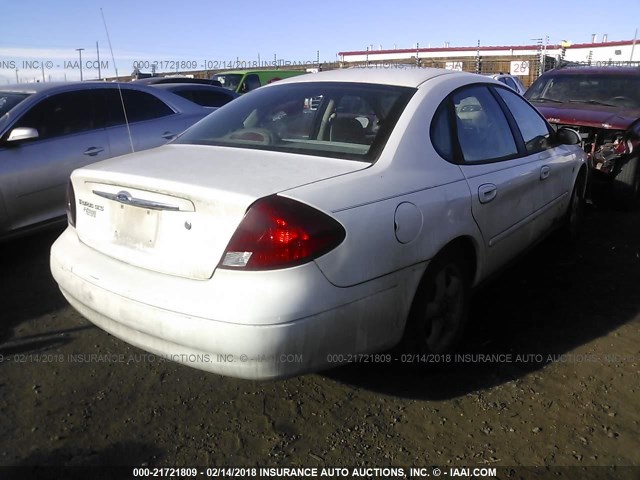 1FAFP55201A252880 - 2001 FORD TAURUS SES WHITE photo 4