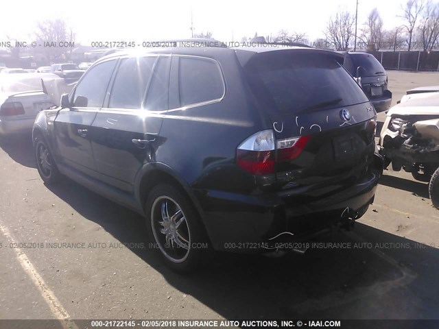 WBXPC93447WJ00136 - 2007 BMW X3 3.0SI BLACK photo 3