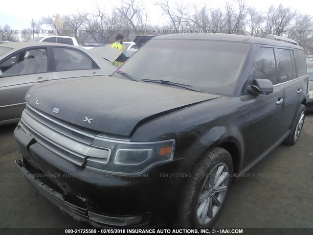 2FMHK6D84FBA08184 - 2015 FORD FLEX LIMITED BLACK photo 2