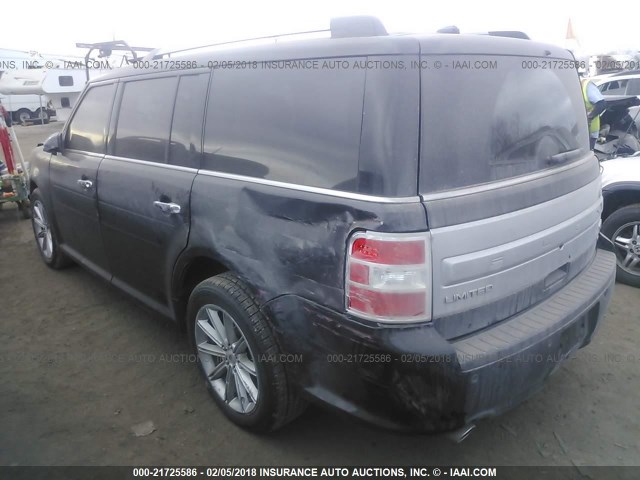 2FMHK6D84FBA08184 - 2015 FORD FLEX LIMITED BLACK photo 3