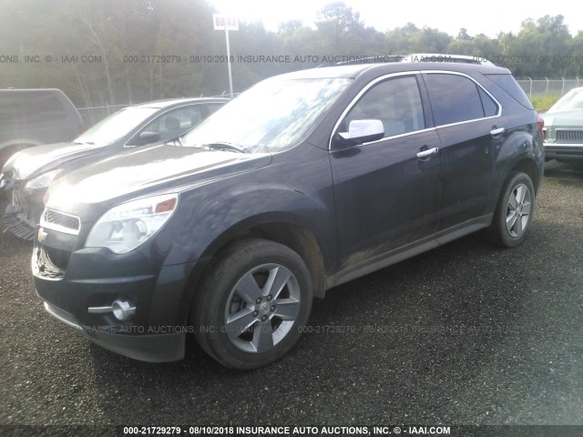 1GNALFEK8DZ109467 - 2013 CHEVROLET EQUINOX LTZ GRAY photo 2