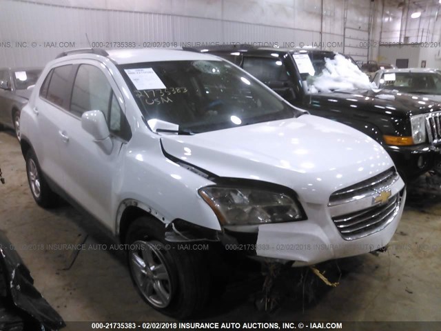 3GNCJPSB1GL254225 - 2016 CHEVROLET TRAX 1LT WHITE photo 1