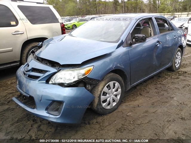 5YFBU4EE3CP018589 - 2012 TOYOTA COROLLA S/LE BLUE photo 2