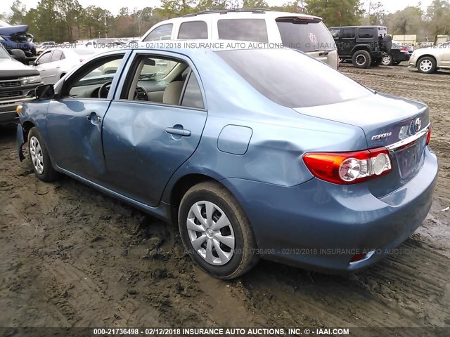5YFBU4EE3CP018589 - 2012 TOYOTA COROLLA S/LE BLUE photo 3