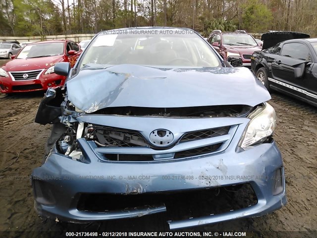 5YFBU4EE3CP018589 - 2012 TOYOTA COROLLA S/LE BLUE photo 6