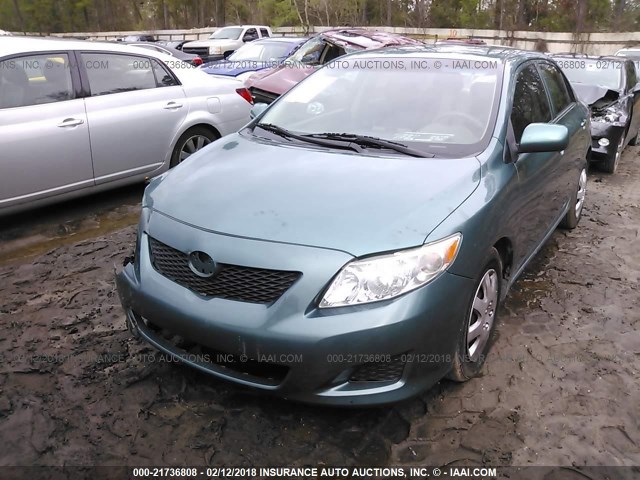 1NXBU4EE2AZ337753 - 2010 TOYOTA COROLLA S/LE/XLE TEAL photo 2