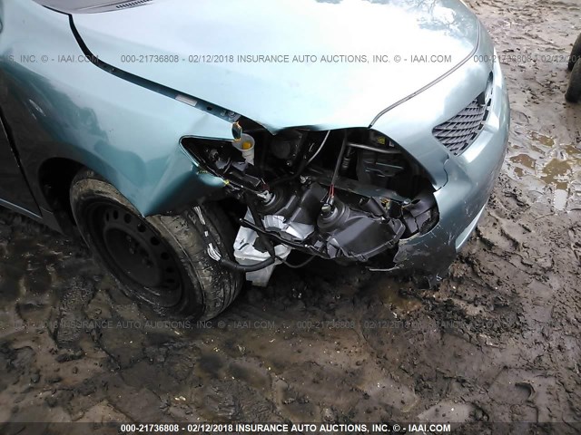 1NXBU4EE2AZ337753 - 2010 TOYOTA COROLLA S/LE/XLE TEAL photo 6