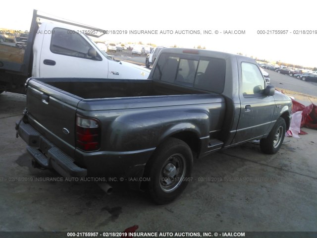 1FTYR10U44PA20735 - 2004 FORD RANGER GRAY photo 4