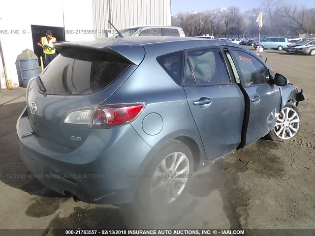 JM1BL1H53A1224526 - 2010 MAZDA 3 S BLUE photo 4