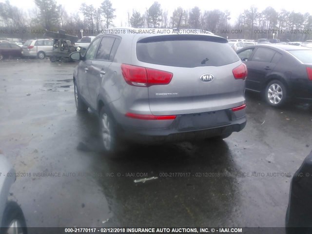 KNDPB3AC3G7826071 - 2016 KIA SPORTAGE GRAY photo 3