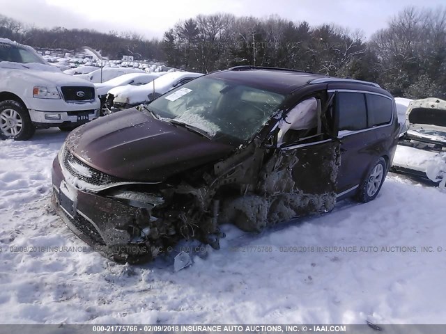 2C4RC1EG8JR102714 - 2018 CHRYSLER PACIFICA TOURING L PLUS MAROON photo 2