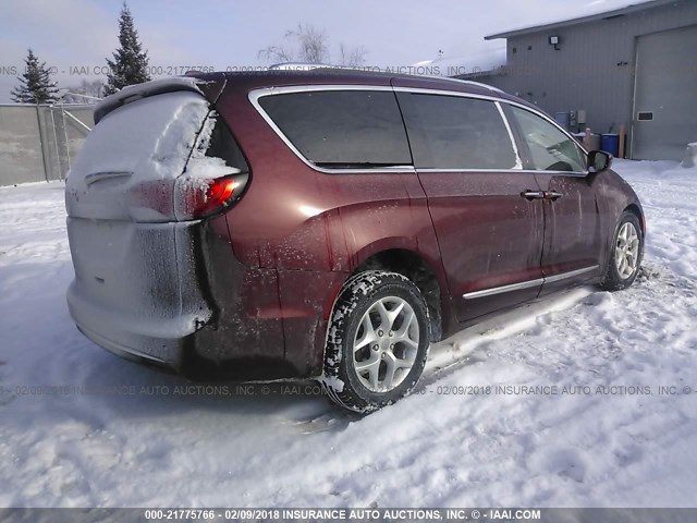 2C4RC1EG8JR102714 - 2018 CHRYSLER PACIFICA TOURING L PLUS MAROON photo 4