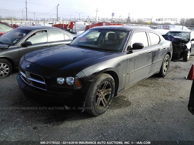 2B3KA43G76H373774 - 2006 DODGE CHARGER SE/SXT BLACK photo 2