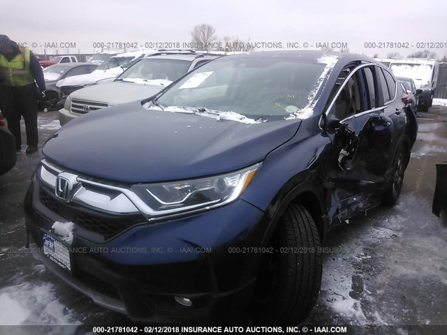 2HKRW2H86HH688211 - 2017 HONDA CR-V EXL Dark Blue photo 2