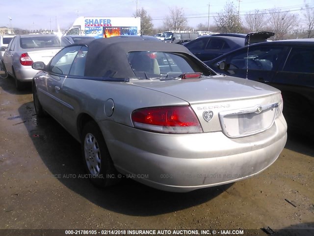 1C3EL45XX4N311829 - 2004 CHRYSLER SEBRING LX GOLD photo 3