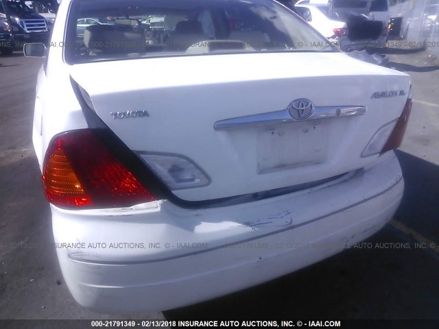 4T1BF28B62U255882 - 2002 TOYOTA AVALON XL/XLS WHITE photo 6